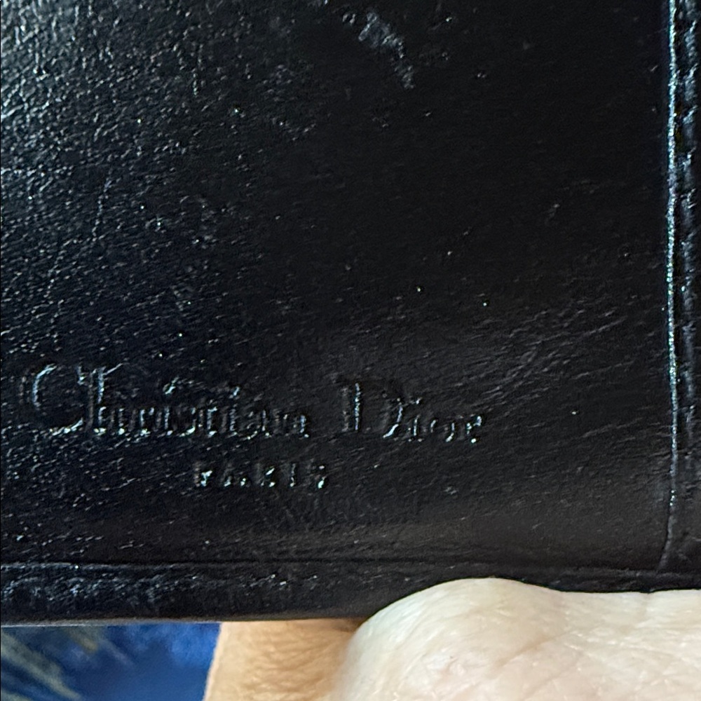 Dior Black Leather Wallet with Silver Logo - Picture 14 of 16